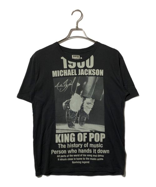 PPFM（ピーピーエフエム）PPFM (ピーピーエフエム) プリントTシャツ/MICHAEL JACKSON ブラック サイズ:Lの古着・服飾アイテム