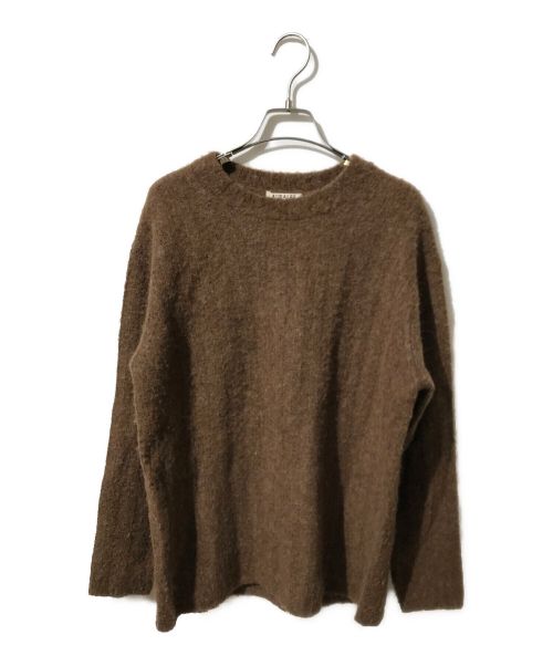 AURALEE（オーラリー）AURALEE (オーラリー) BABY ALPACA WOOL WIDE RIB KNIT ブラウン サイズ:1の古着・服飾アイテム