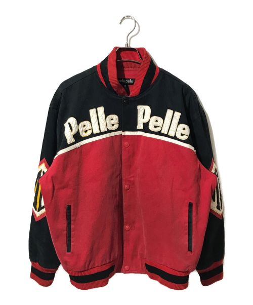 pellepelle（ペレペレ）pellepelle (ペレペレ) レーシングジャケット レッド×ブラック サイズ:XXLの古着・服飾アイテム