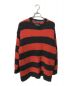 NUMBER (N)INE（ナンバーナイン）の古着「ALPACA BORDER KNIT BIG PULLOVER  No. :  F21NK004」｜ブラック×オレンジ