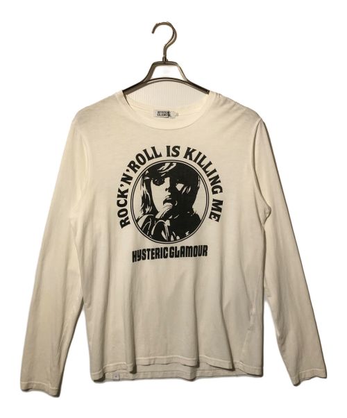 Hysteric Glamour（ヒステリックグラマー）Hysteric Glamour (ヒステリックグラマー) プリントカットソー/4CL-5563 ホワイト サイズ:Lの古着・服飾アイテム