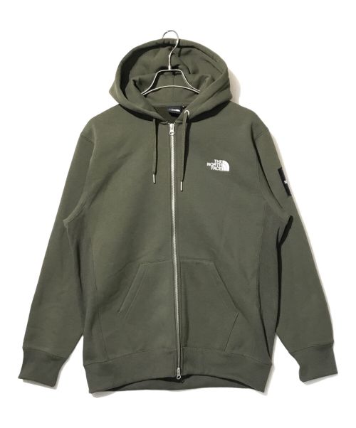 THE NORTH FACE（ザ ノース フェイス）THE NORTH FACE (ザ ノース フェイス) スクエアロゴフルジップパーカー オリーブ サイズ:Lの古着・服飾アイテム