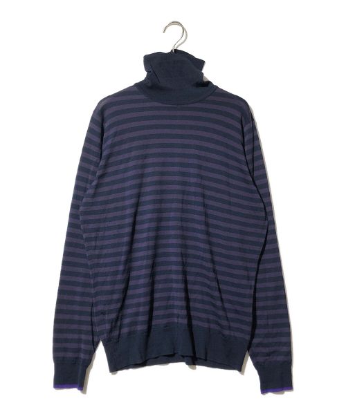 JOHN SMEDLEY（ジョンスメドレー）JOHN SMEDLEY (ジョンスメドレー) タートルネックニット パープル サイズ:Mの古着・服飾アイテム