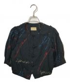 maturelyマチュアリー）の古着「YIN-YANG Embroider blouse」｜ブラック