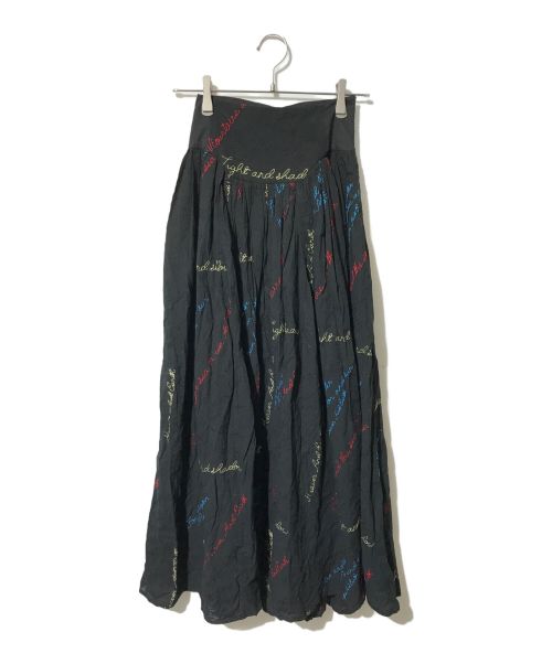 maturely（マチュアリー）maturely (マチュアリー) YIN-YANG Embroidery Maxi Skirt/スカート ブラック サイズ:FREEの古着・服飾アイテム