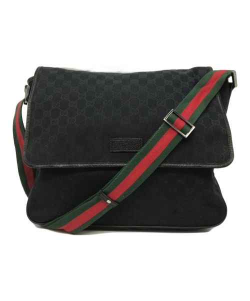 GUCCI（グッチ）GUCCI (グッチ) GG Messenger Bag/233052/メッセンジャーバッグ ブラックの古着・服飾アイテム