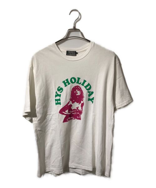 Hysteric Glamour（ヒステリックグラマー）Hysteric Glamour (ヒステリックグラマー) HOLIDAY Ｔシャツ ホワイト サイズ:XLの古着・服飾アイテム