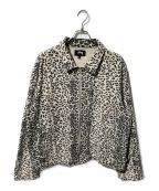 stussyステューシー）の古着「leopard mesh zip jacket」｜ベージュ