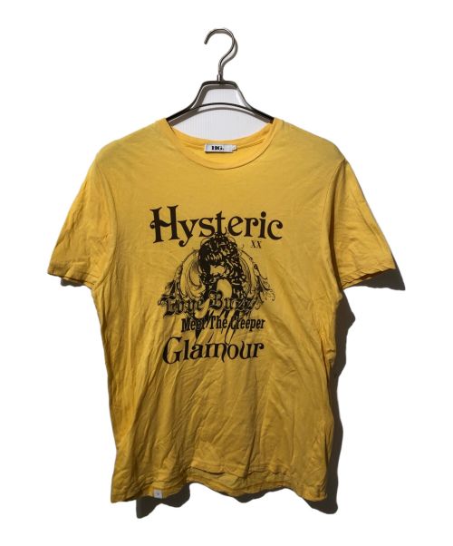 Hysteric Glamour（ヒステリックグラマー）Hysteric Glamour (ヒステリックグラマー) ヒスガール柄 tシャツ イエロー サイズ:Lの古着・服飾アイテム