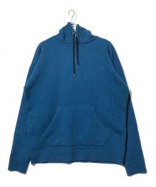 DIESEL（ディーゼル）の古着「フード刺繍ウールニットパーカー」｜ブルー