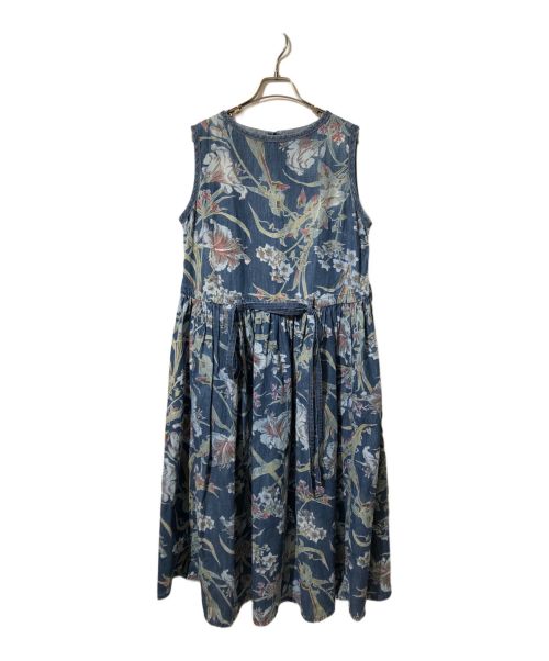 45R（フォーティーファイブアール）45R (フォーティーファイブアール) ゴマデニムのリリープリントドレス インディゴ サイズ:Freeの古着・服飾アイテム