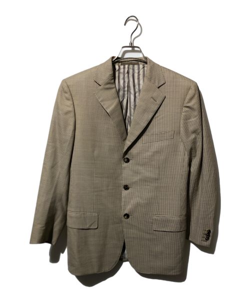 ERMENEGILDO ZEGNA（エルメネジルド・ゼニア）Ermenegildo Zegna (エルメネジルド・ゼニア) 3Bテーラードジャケット ベージュ サイズ:46の古着・服飾アイテム