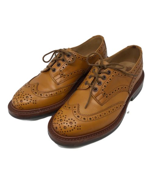 Tricker's（トリッカーズ）Tricker's (トリッカーズ) BOURTON ウィングチップ/947377/DAINITEソール イングランド製  ベージュ サイズ:25.5の古着・服飾アイテム