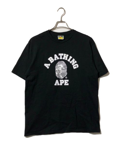 A BATHING APE（アベイシングエイプ）A BATHING APE (アベイシングエイプ) プリントTシャツ ブラック サイズ:XLの古着・服飾アイテム