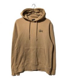 stussy（ステューシー）の古着「裏起毛ロゴプリントパーカー」｜ベージュ