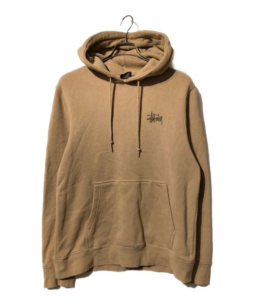 stussy（ステューシー）stussy (ステューシー) 裏起毛ロゴプリントパーカー ベージュ サイズ:Sの古着・服飾アイテム