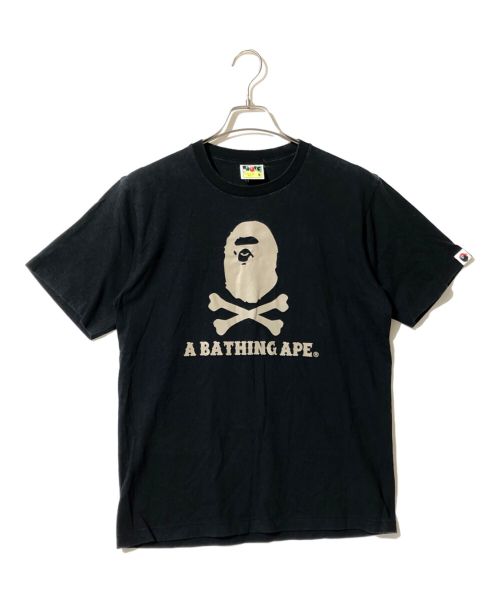 A BATHING APE（アベイシングエイプ）A BATHING APE (アベイシングエイプ) プリントTシャツ ブラック サイズ:Mの古着・服飾アイテム