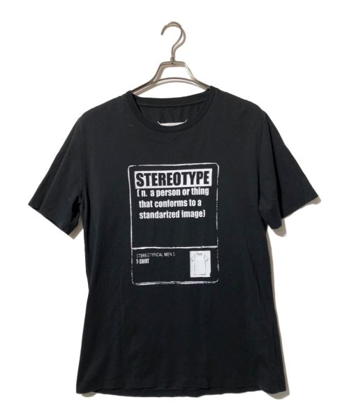 Maison Margiela（メゾンマルジェラ）Maison Margiela (メゾンマルジェラ) 18AW STEREOTYPE Tee ブラック サイズ:52の古着・服飾アイテム