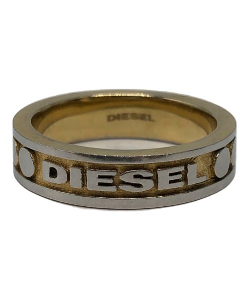 DIESEL（ディーゼル）DIESEL (ディーゼル) イニシャルシルバーリング ゴールド×シルバー サイズ:25号の古着・服飾アイテム