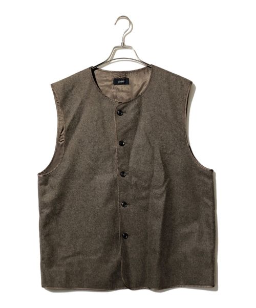 LOEFF（ロエフ）LOEFF (ロエフ) フランネル ベスト ブラウン サイズ:2の古着・服飾アイテム