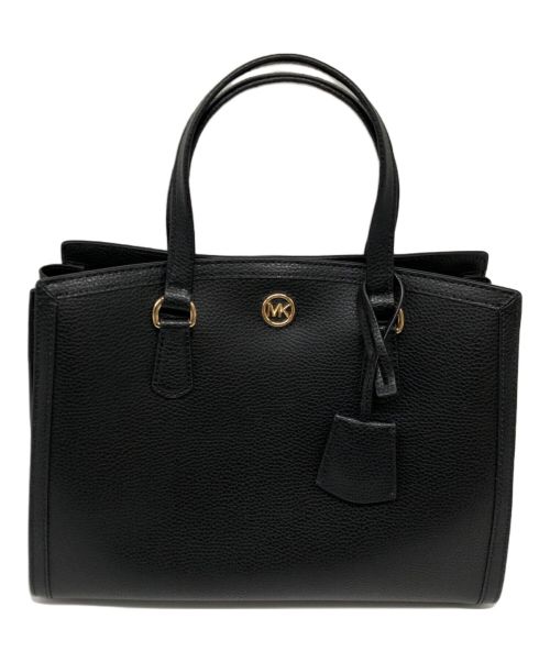 MICHAEL KORS（マイケルコース）MICHAEL KORS (マイケルコース) CHANTAL  LEATHER HANDBAG ブラックの古着・服飾アイテム