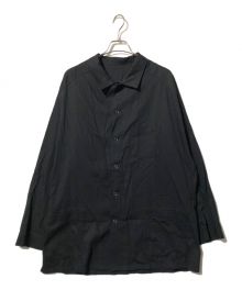 Yohji Yamamoto pour homme（ヨウジヤマモト プールオム）の古着「19ss STAND COLLLAR LONG SHIRTS」｜ブラック