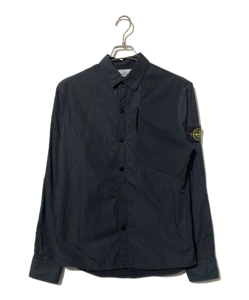 STONE ISLAND（ストーンアイランド）STONE ISLAND (ストーンアイランド) 切替シャツジャケット ブラック サイズ:Sの古着・服飾アイテム