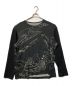 Yohji Yamamoto pour homme（ヨウジヤマモト プールオム）の古着「print Laine wool knit/HH-T81-173/サイボーグ009コラボ /19SS/アニメ」｜ブラック