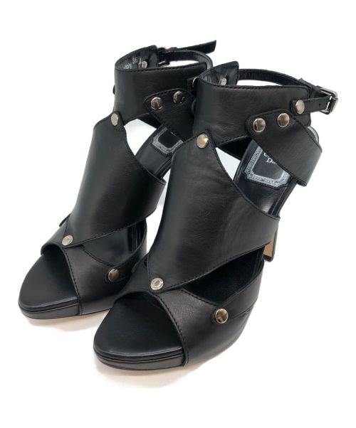 Christian Dior（クリスチャン ディオール）Christian Dior (クリスチャン ディオール) gladiator heels sandals. ブラック サイズ:23cmの古着・服飾アイテム