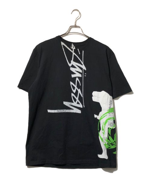 stussy（ステューシー）stussy (ステューシー) DAVID (ダビド) CARSON DINO TEE ブラック サイズ:Ｌの古着・服飾アイテム