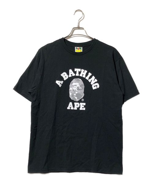 A BATHING APE（アベイシングエイプ）A BATHING APE (アベイシングエイプ) プリントTシャツ ブラック サイズ:XLの古着・服飾アイテム