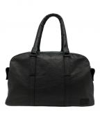 PORTERポーター）の古着「FREESTYLE Dyneema LEATHER 2WAY BOSTON BAG」｜ブラック