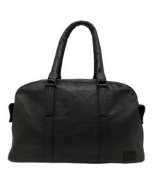 PORTER（ポーター）の古着「FREESTYLE Dyneema LEATHER 2WAY BOSTON BAG」｜ブラック