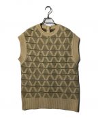 TODAYFULトゥデイフル）の古着「Pattern Knit Vest」｜ベージュ