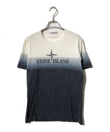 STONE ISLAND（ストーンアイランド）の古着「プリントTシャツ」｜ブルー×ホワイト