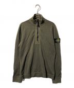 STONE ISLANDストーンアイランド）の古着「Garment Dyed Half Zip Sweatshirt」｜オリーブ