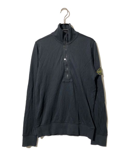 STONE ISLAND（ストーンアイランド）STONE ISLAND (ストーンアイランド) ハーフジップスウェットプルオーバー ブラック サイズ:Sの古着・服飾アイテム