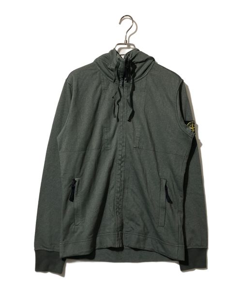 STONE ISLAND（ストーンアイランド）STONE ISLAND (ストーンアイランド) 腕章ワッペンジップパーカー グリーン サイズ:Sの古着・服飾アイテム