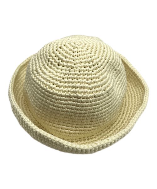 kijima takayuki（キジマタカユキ）kijima takayuki (キジマタカユキ) HAND KNIT BUCKET HAT アイボリーの古着・服飾アイテム