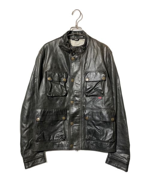 BELSTAFF（ベルスタッフ）BELSTAFF (ベルスタッフ) モーターサイクルレザージャケット ブラック サイズ:Mの古着・服飾アイテム