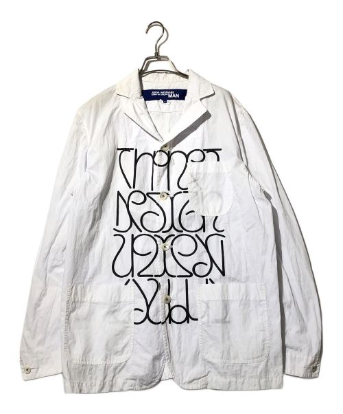 JUNYA WATANABE COMME des GARCONS（(ジュンヤワタナベ コムデギャルソン）JUNYA WATANABE COMME des GARCONS ((ジュンヤワタナベ コムデギャルソン) Printed jacket ホワイト サイズ:Mの古着・服飾アイテム