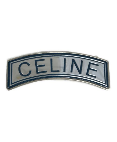 CELINE（セリーヌ）CELINE (セリーヌ) アーチ形ブローチ ブルーの古着・服飾アイテム