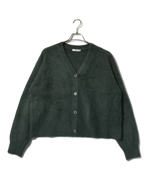 Plage（プラージュ）Plage (プラージュ) Cashmere Mix Fur カーディガン グリーン サイズ:Freeの古着・服飾アイテム