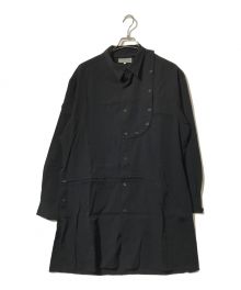 Yohji Yamamoto pour homme（ヨウジヤマモト プールオム）の古着「ウールギャバデタッチャブルロングシャツ」｜ブラック