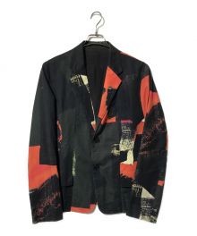 Yohji Yamamoto pour homme（ヨウジヤマモト プールオム）の古着「朝倉優佳ペインティングテーラードジャケット」｜グリーン