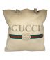 GUCCI（グッチ）の古着「ロゴプリントトートバッグ」｜ベージュ