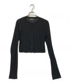 AURALEEオーラリー）の古着「EXCLUSIVE SUPER HIGH GAUGE SHEER RIB CARDIGAｎ」｜ブラック