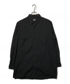 Yohji Yamamoto pour hommeヨウジヤマモト プールオム）の古着「Front Switching Broad cloth Blouse」｜ブラック