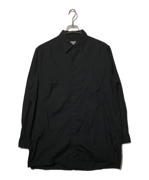 Yohji Yamamoto pour homme（ヨウジヤマモト プールオム）Yohji Yamamoto pour homme (ヨウジヤマモト プールオム) Front Switching Broad cloth Blouse ブラック サイズ:2の古着・服飾アイテム