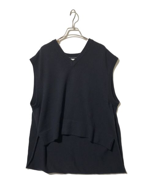 stein（シュタイン）stein (シュタイン) BACK DOUBLE KNIT VEST ネイビー サイズ:Sの古着・服飾アイテム